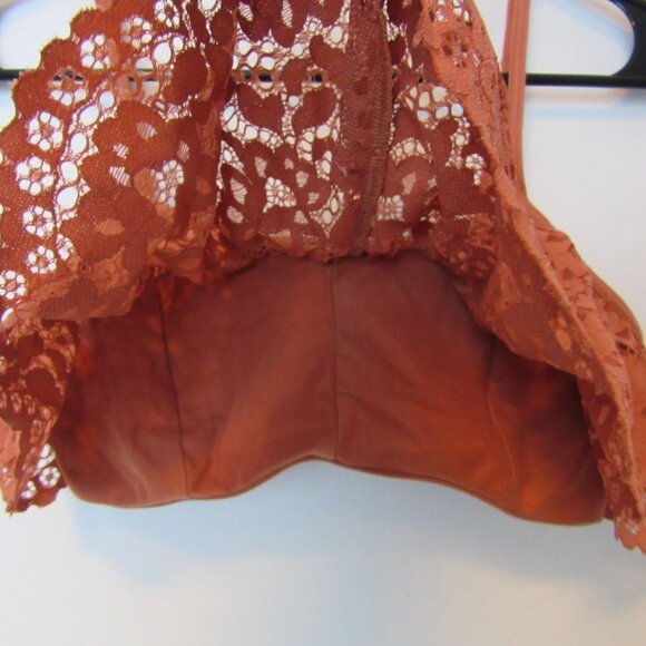 Body by Victoria's Secret Bralette Burnt Orange Lace Crop Top Festival Small - Picture 3 of 5